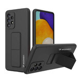 Wozinsky Kickstand Case Custodia in silicone con supporto Samsung Galaxy A73 nero