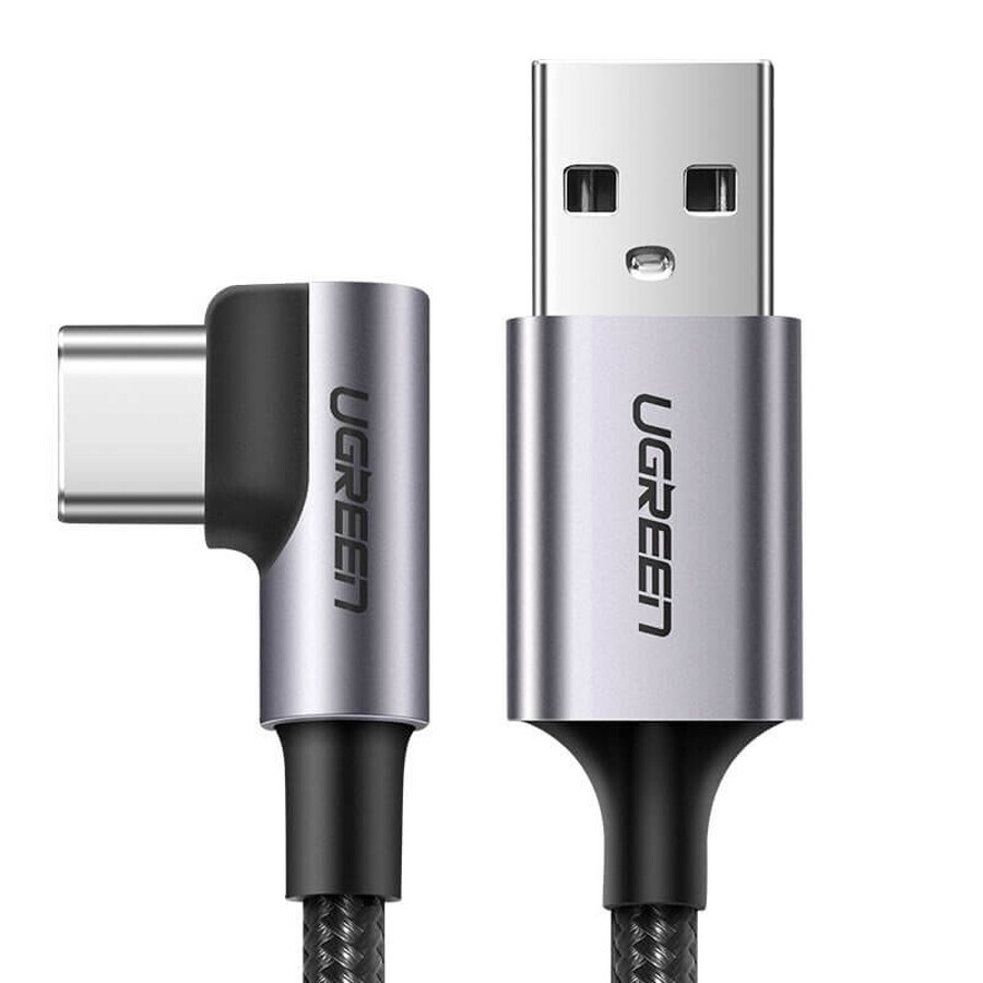 Ugreen Kabel US284 50942 USB-A (gerade) / USB-C (gewinkelt) 3A 2m - grau