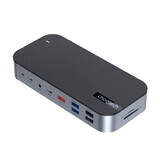 Choetech M52 USB-C HUB - USB-C PD/USB-C/USB-A/HDMI/VGA/DP/SD/TF/RJ45/AUX - gray