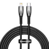 Cable Baseus CADH000101 Lightning - USB-C PD 20W 480Mbps 2m - negro