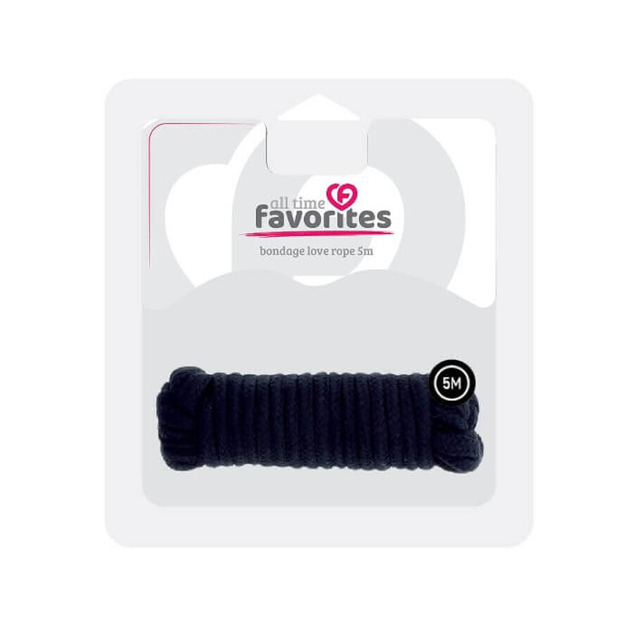 Dream Toys All Time Favorites Love Rope Nero 5 m corda di contenimento