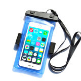 Waterdichte armband PVC telefoonhoes - blauw