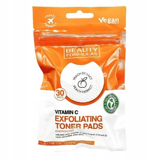 Beauty Formulas Saturated exfoliating pads with vitamin C, 30 pieces