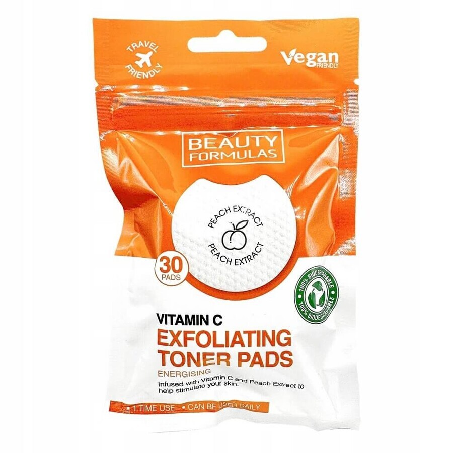 Buy Beauty Formulas Saturated exfoliating pads with vitamin C, 30 pieces Beauty Formulas Saturated exfoliating pads with vitamin C, 30 pieces