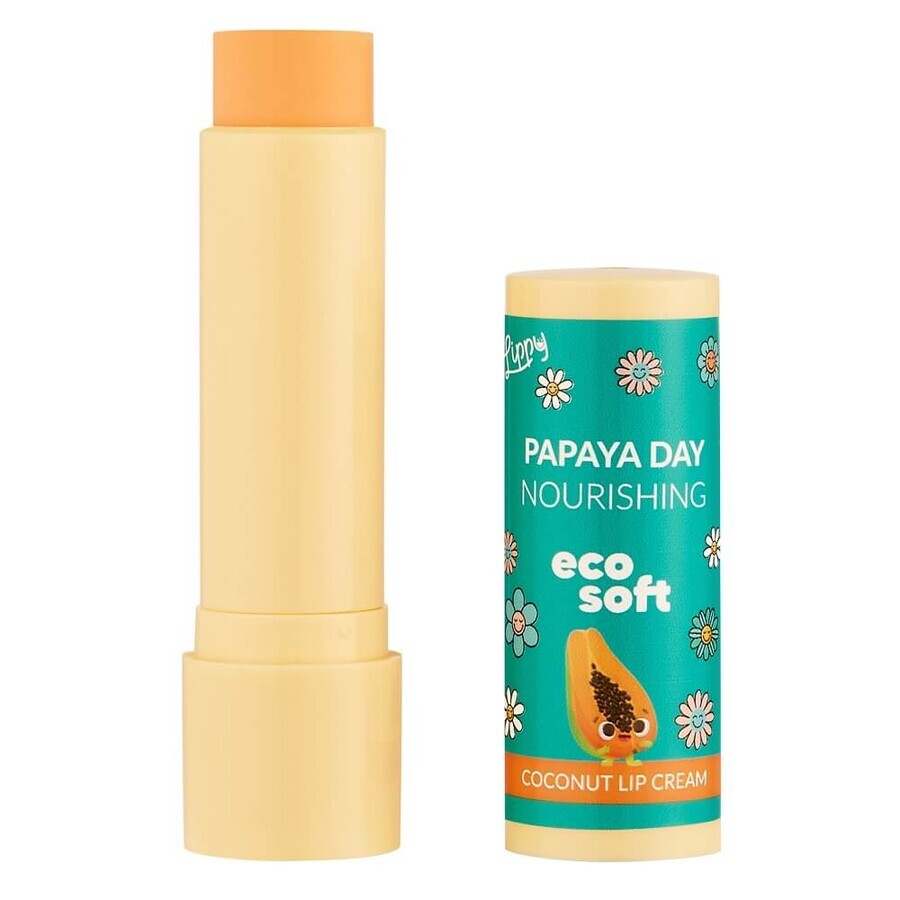 Boutique Ecosoft Lippy Day Crème pour les lèvres à la noix de coco et à la papaye, 4,8 g Ecosoft Lippy Day Crème pour les lèvres à la noix de coco et à la papaye, 4,8 g