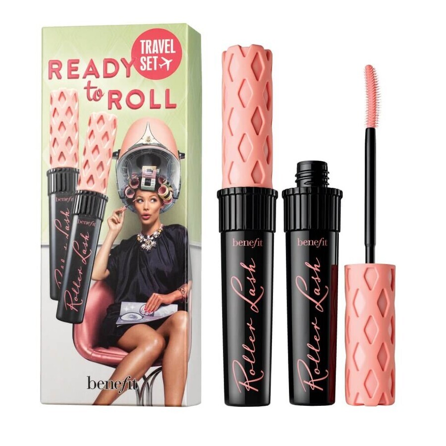 Boutique Benefit Ready To Roll Travel Set Mascara Curling & Lifting Noir, 2x8.5g Benefit Ready To Roll Travel Set Mascara Curling & Lifting Noir, 2x8.5g