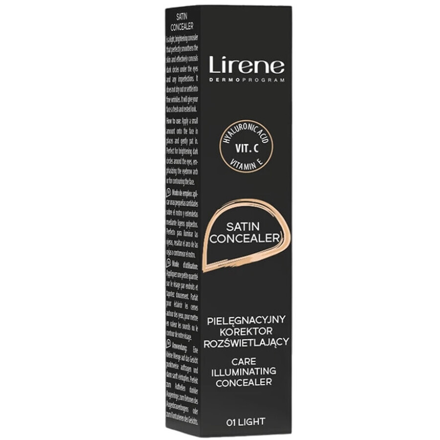 Comprar Lirene Satin Concealer Skincare Corrector Iluminador 01 Light, 10 ml Lirene Satin Concealer Skincare Corrector Iluminador 01 Light, 10 ml