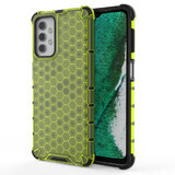 Honingraat gepantserd hoesje met gel frame Samsung Galaxy A32 5G groen