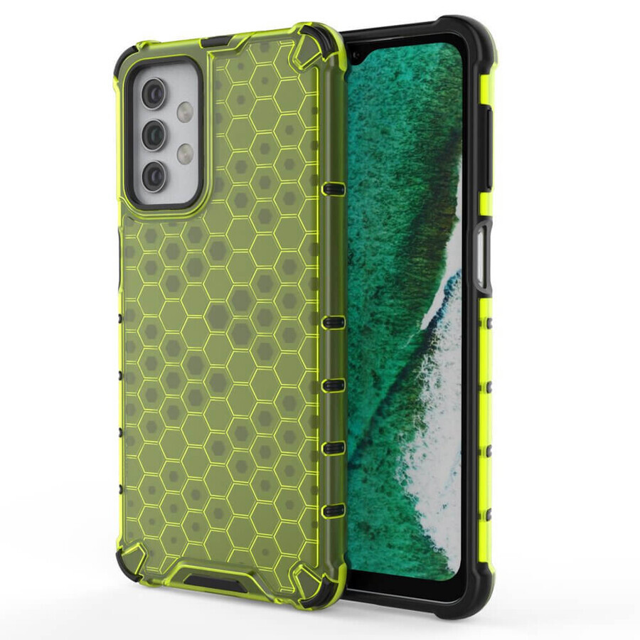 Buy Honeycomb case armored cover with gel frame Samsung Galaxy A32 5G green Honeycomb case armored cover with gel frame Samsung Galaxy A32 5G green
