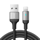 Joyroom Extraordinary Series A10 USB-A / Lightning 2.4A 1.2 m cablu - negru
