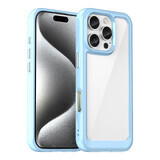 Outer Space hoesje met gel frame voor iPhone 16 Pro - blauw