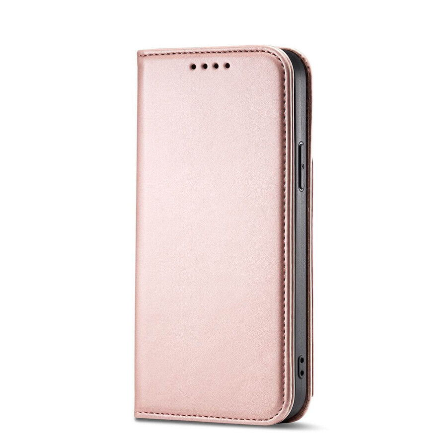 Magnet Card Case Samsung Galaxy S23 flip capac portofel stand roz