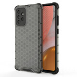 Honingraat gepantserd hoesje met gel frame Samsung Galaxy A72 4G zwart