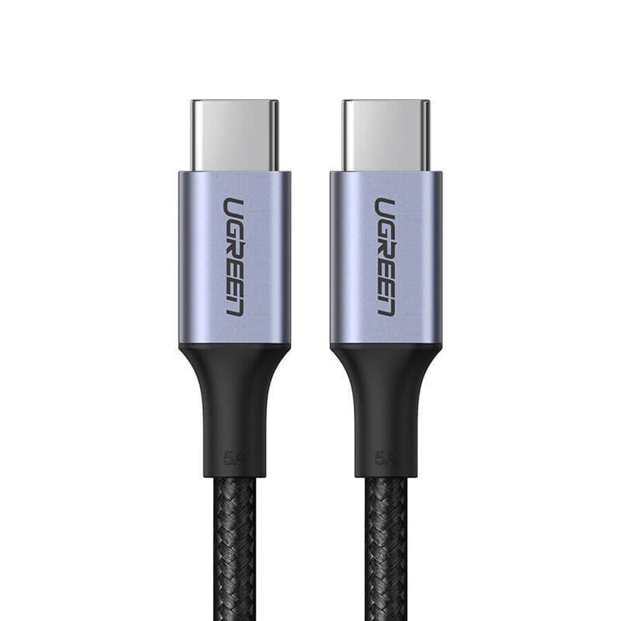 Ugreen cable US316 70427 USB-C - USB-C PD QC FCP 100W 5A 480Mbps 1m - gray