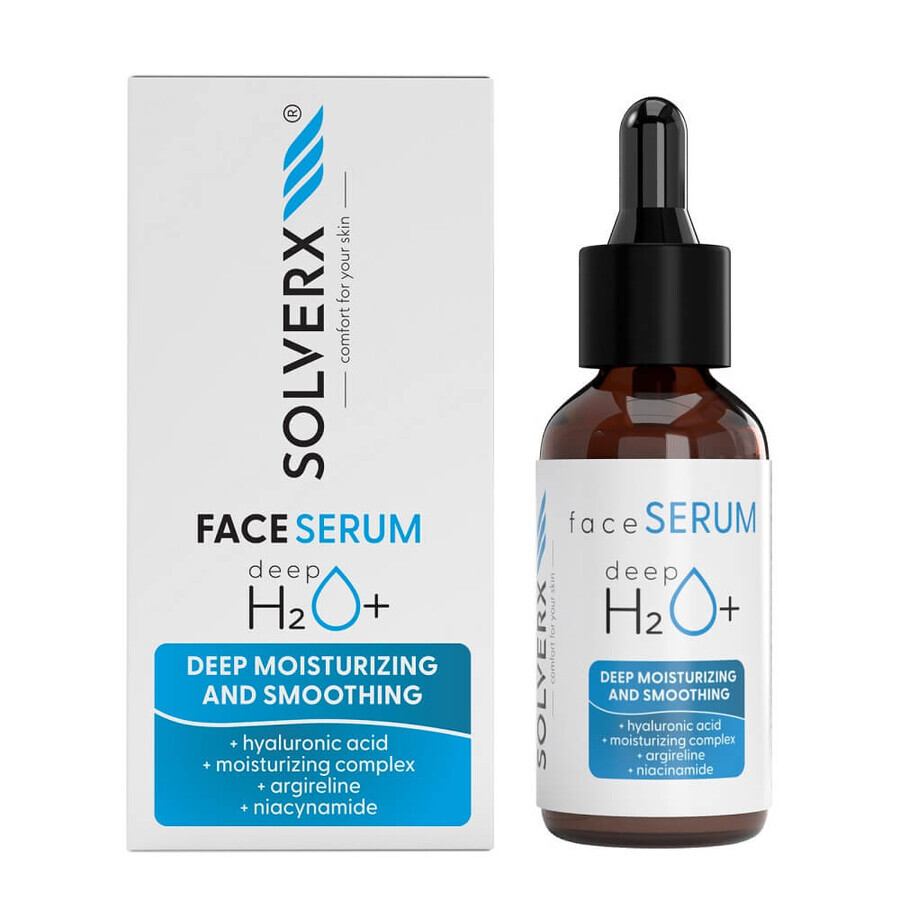 Siero viso Solverx Deep H2O+, 30 ml
