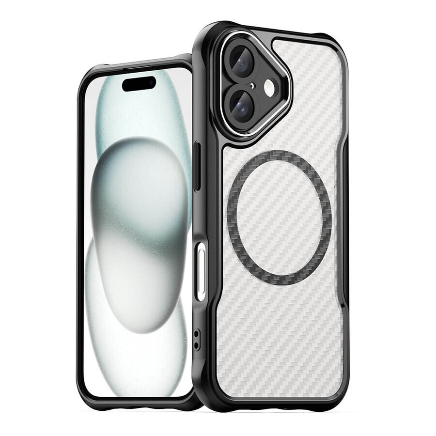 Leading Series MagSafe silicone case for iPhone 16 Plus - black