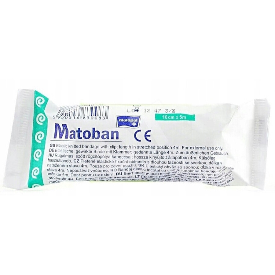 Matoban Matopat venda elástica 10cm x 5m no estéril, 1 pieza