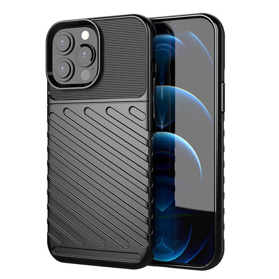 Thunder Case coque souple blindée iPhone 13 Pro Max noir
