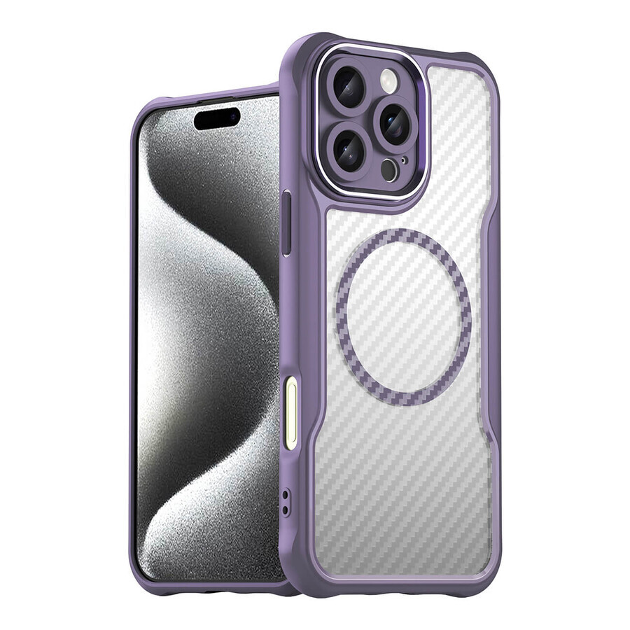 Funda de silicona Leading Series MagSafe para iPhone 16 Pro - morado