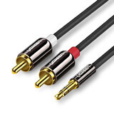 Ugreen AV116 10749 cablu audio mini jack 3,5 mm (male) / 2RCA (male) 1m - negru