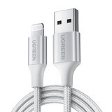 Cablu Ugreen US199 60163 USB-A / Lightning MFi 2m - argintiu
