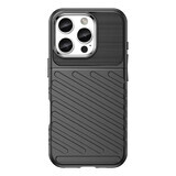 Thunder Case siliconen case voor iPhone 16 Pro Max - zwart
