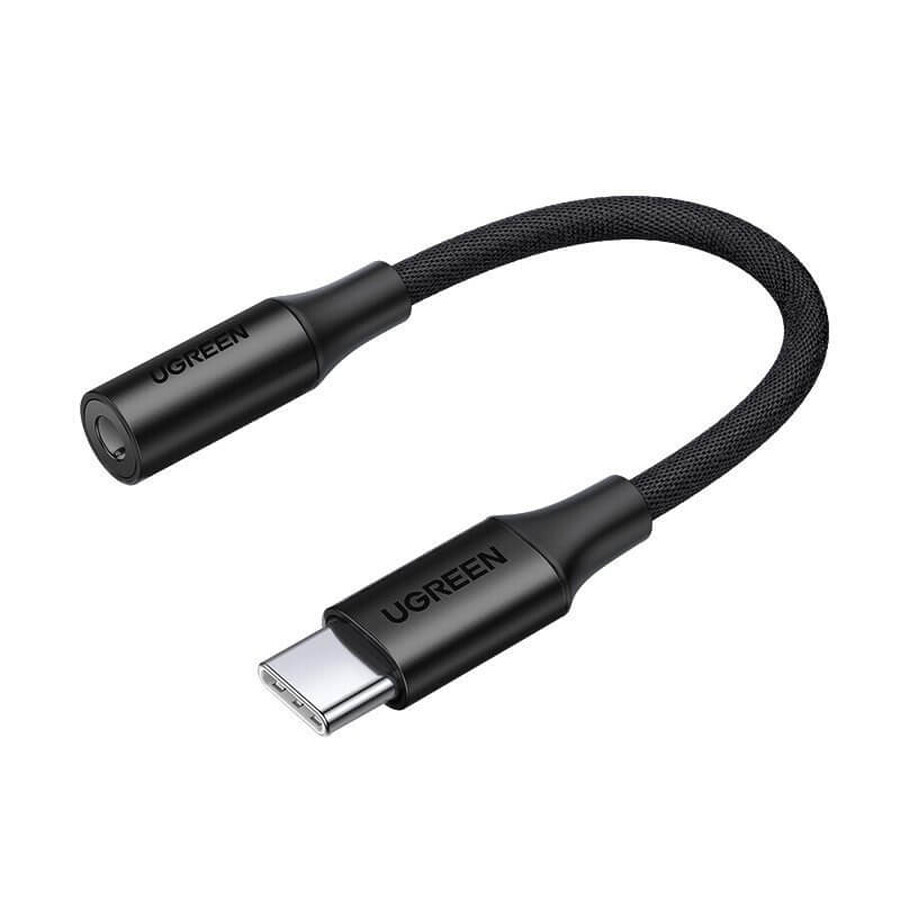 Ugreen AV161 adattatore per cuffie mini jack 3,5 mm (femmina) / USB-C (maschio) 10 cm - nero