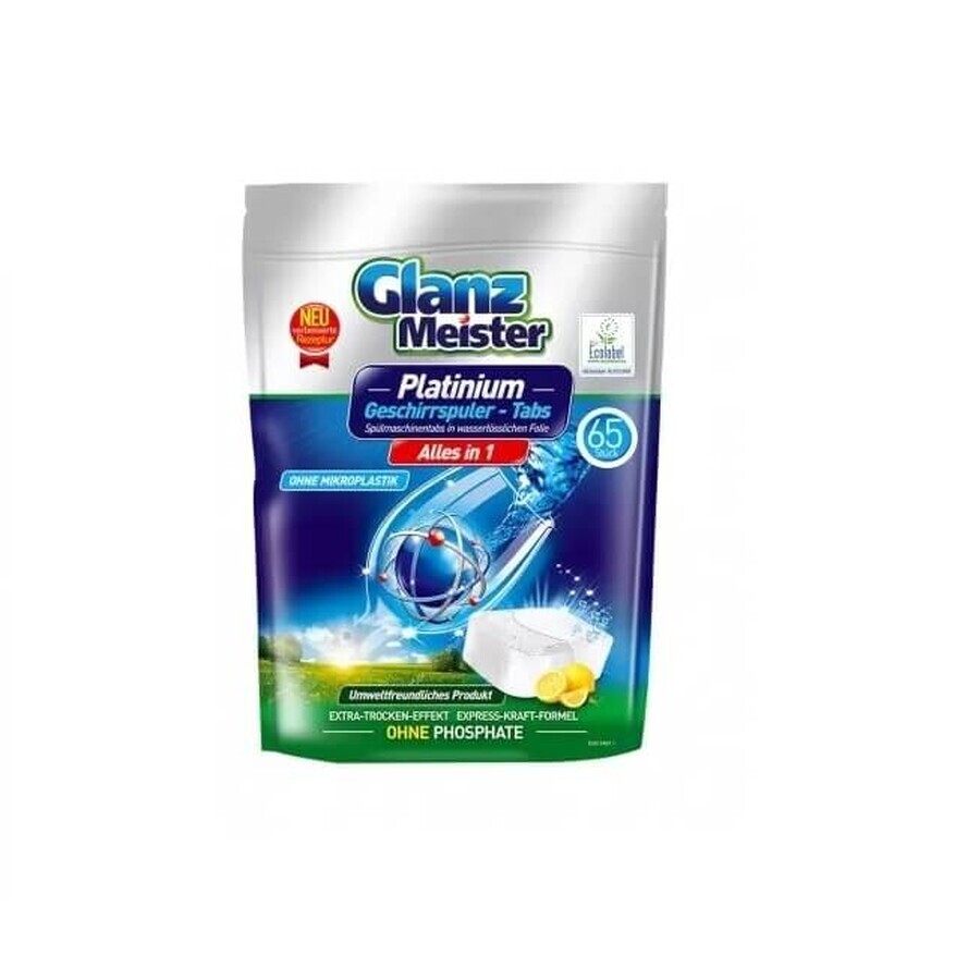 Glanz Meister, Pastillas lavavajillas Platinum, 65 uds.