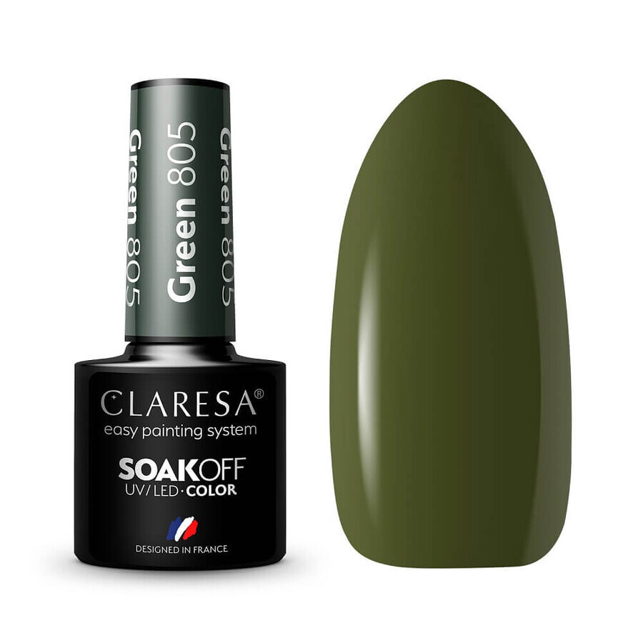 Lac hibrid Claresa Soak Off UV/LED verde 805, 5 g