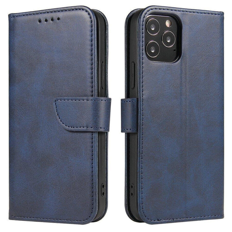 Magnet Case elegant flip cover case with stand function Samsung Galaxy A03s (166.5) blue