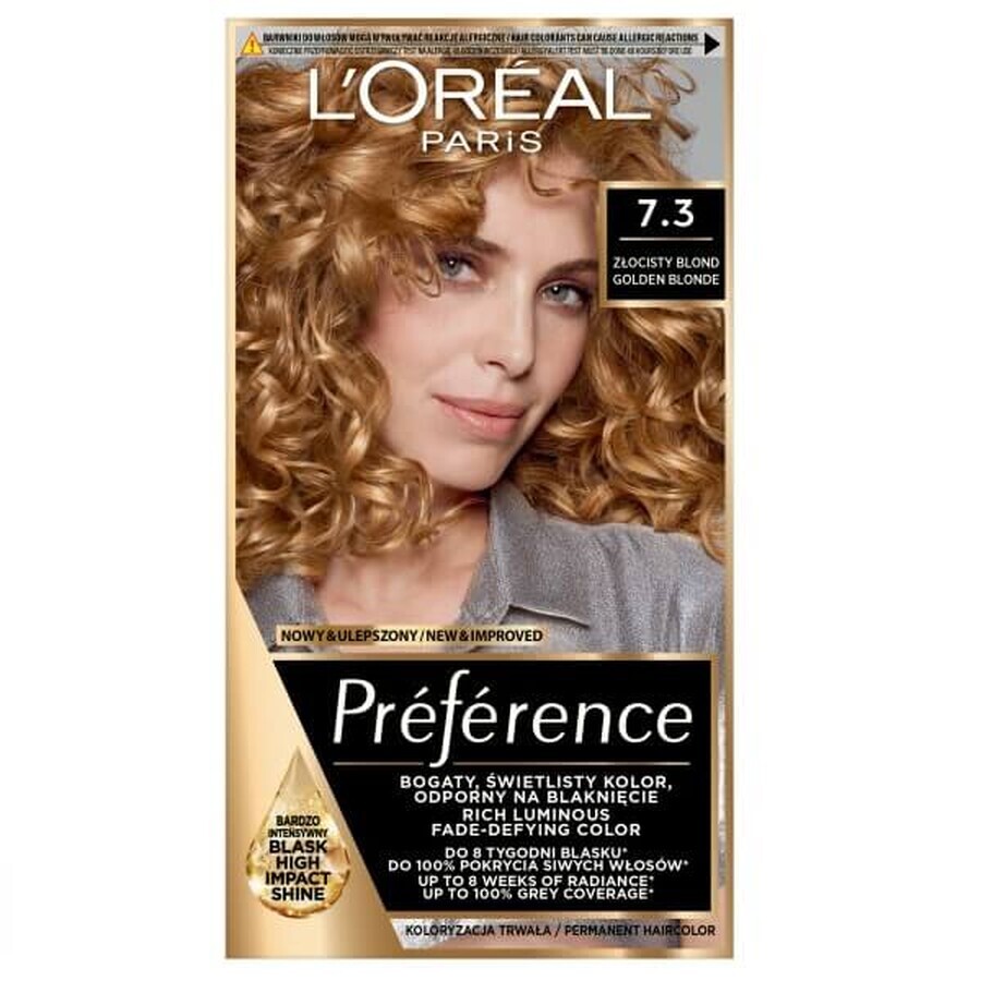 L Oreal Paris Preference Hair dye 7.3 Golden Blonde