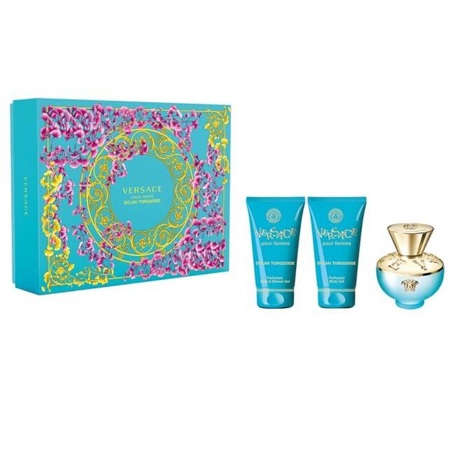 Versace Dylan Turquoise Pour Femme Eau de Toilette, 50 ml + Douchegel, 50 ml + Body Lotion, 50 ml