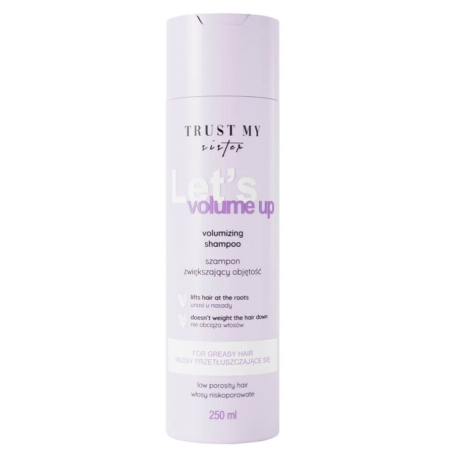 Trust My Sister Let's Volume Up Shampoo voor poreus haar voor meer volume, 250 ml