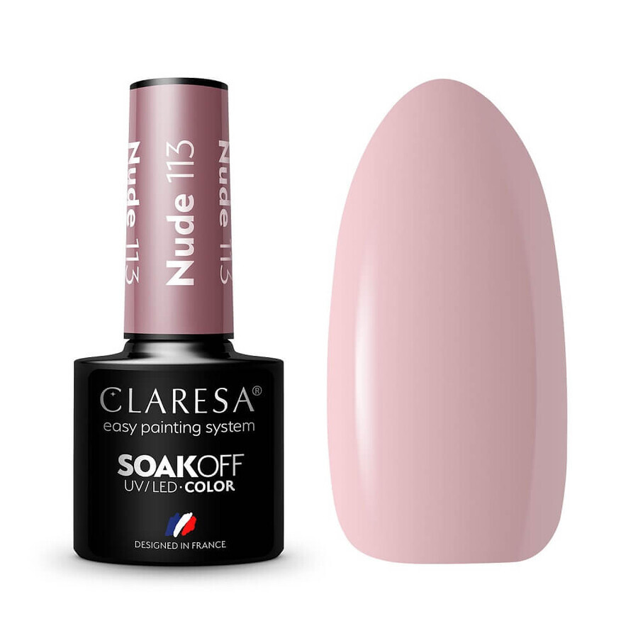 Claresa Soak Off UV/LED Nude Hybrid Varnish 113, 5 g