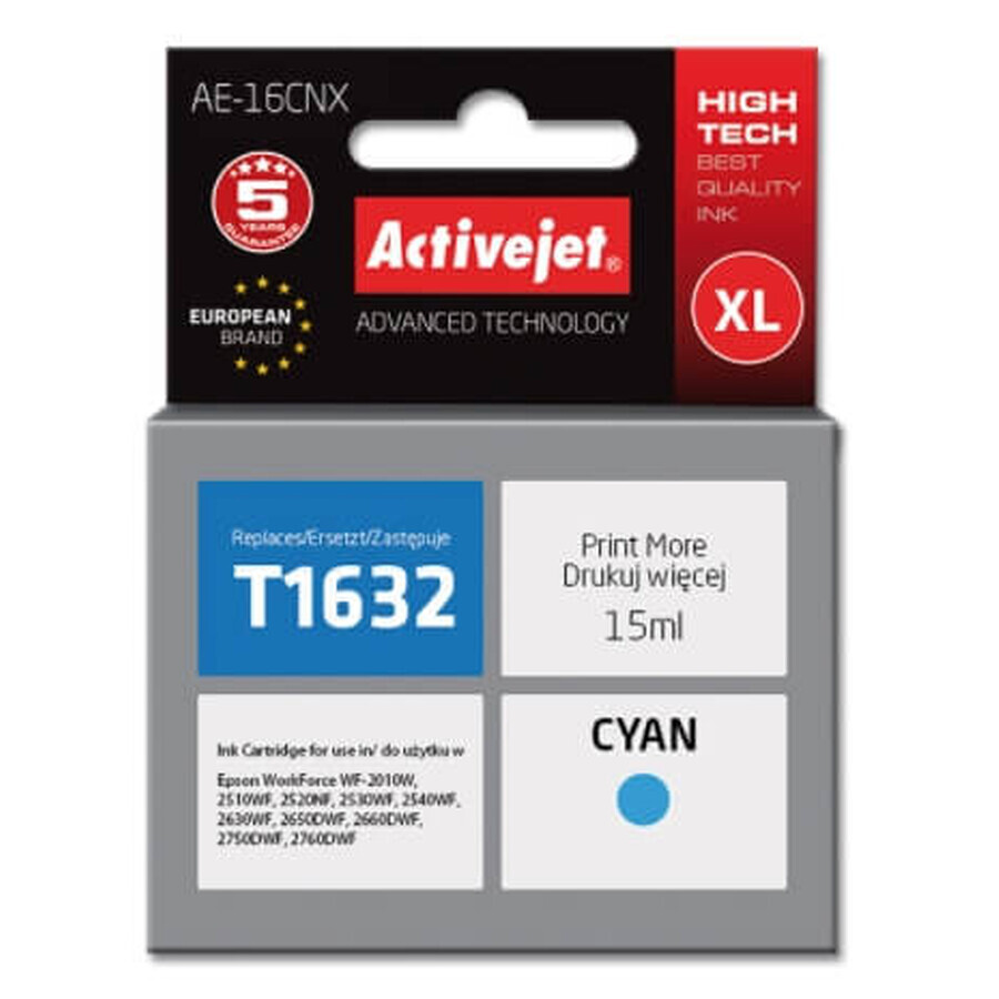 ActiveJet, Cerneală pentru Epson AE-16CNX (înlocuitor T1632) cyan (albastru)