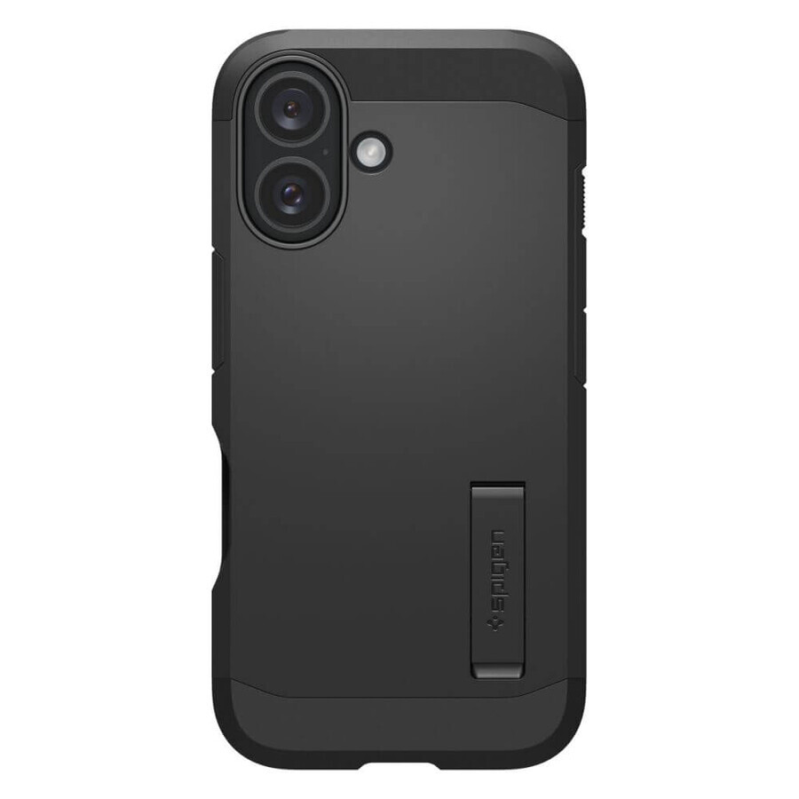 Carcasa Spigen Tough Armor MagSafe con soporte para iPhone 16 Plus - negro