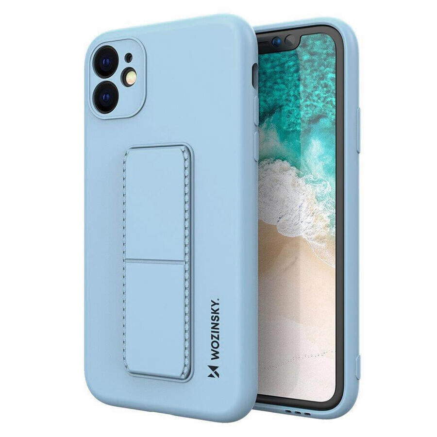 Wozinsky Kickstand Case Custodia in silicone con supporto Samsung Galaxy A32 5G azzurro