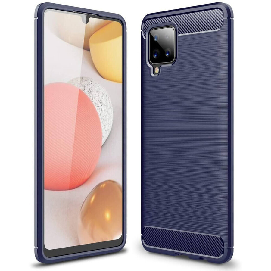 Carbon Case flexible case cover Samsung Galaxy A42 5G blue
