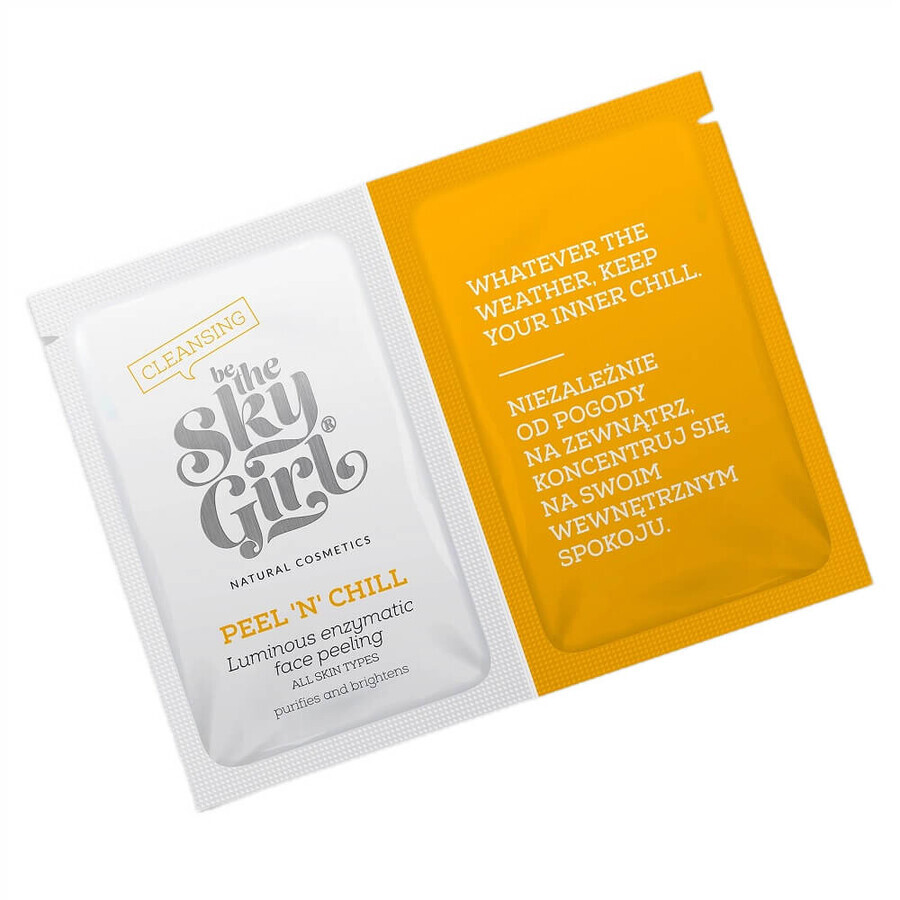 Be The Sky Girl Exfoliante facial enzimático iluminador Peel N' Chill, 2 x 4 g