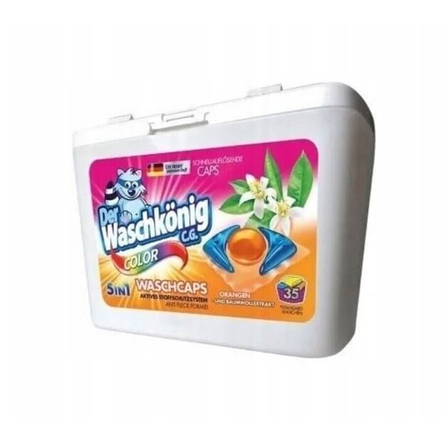 Waschkonig Color Naranja cápsulas de lavado, 35 piezas