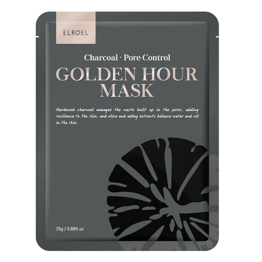 Comprar Elroel Golden Hour Mask Mascarilla facial purificante de carbón vegetal, 25 g Elroel Golden Hour Mask Mascarilla facial purificante de carbón vegetal, 25 g