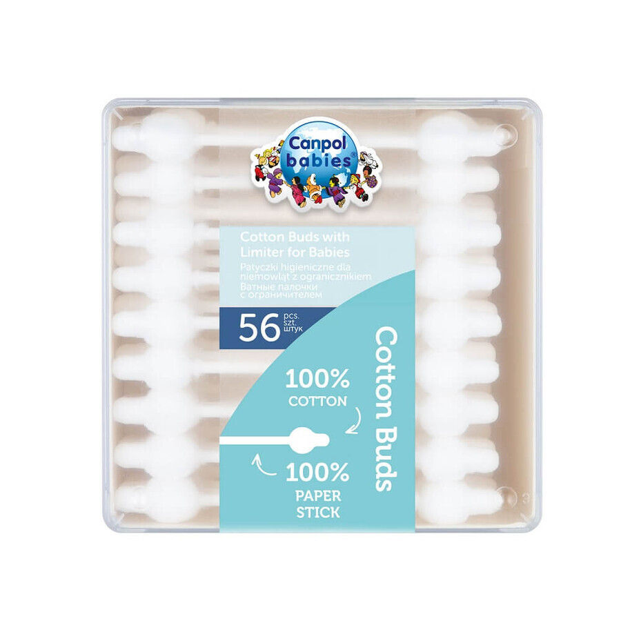 Buy Canpol Babies Safe sanitary sticks for babies, 56 pieces Canpol Babies Safe sanitary sticks for babies, 56 pieces