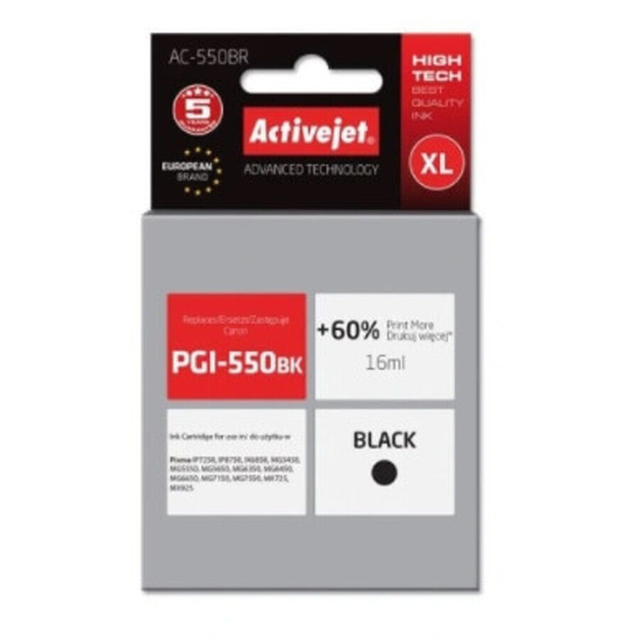 ActiveJet, inchiostro per Canon AC-550BR (sostituto di PGI-550Bk) nero (nero)