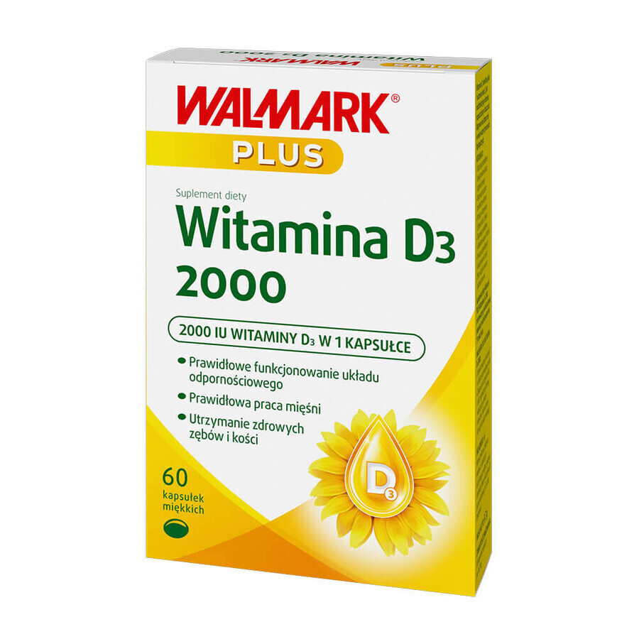 Walmark Plus Vitamina D3 2000, 60 capsule
