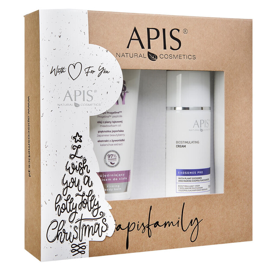 Apis straffende Körperlotion Set, 200 ml + biostimulierende Creme mit Pflanzenexosomen, 100 ml