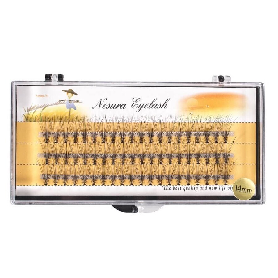 Sunone Nesura mechones de pestañas premium 14mm, 60 piezas