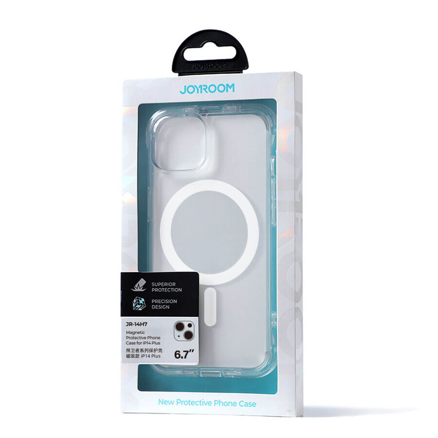 Joyroom Magnetic Defender magnetic case for iPhone 14 Plus armored case with hooks stand clear (compatible with MagSafe)