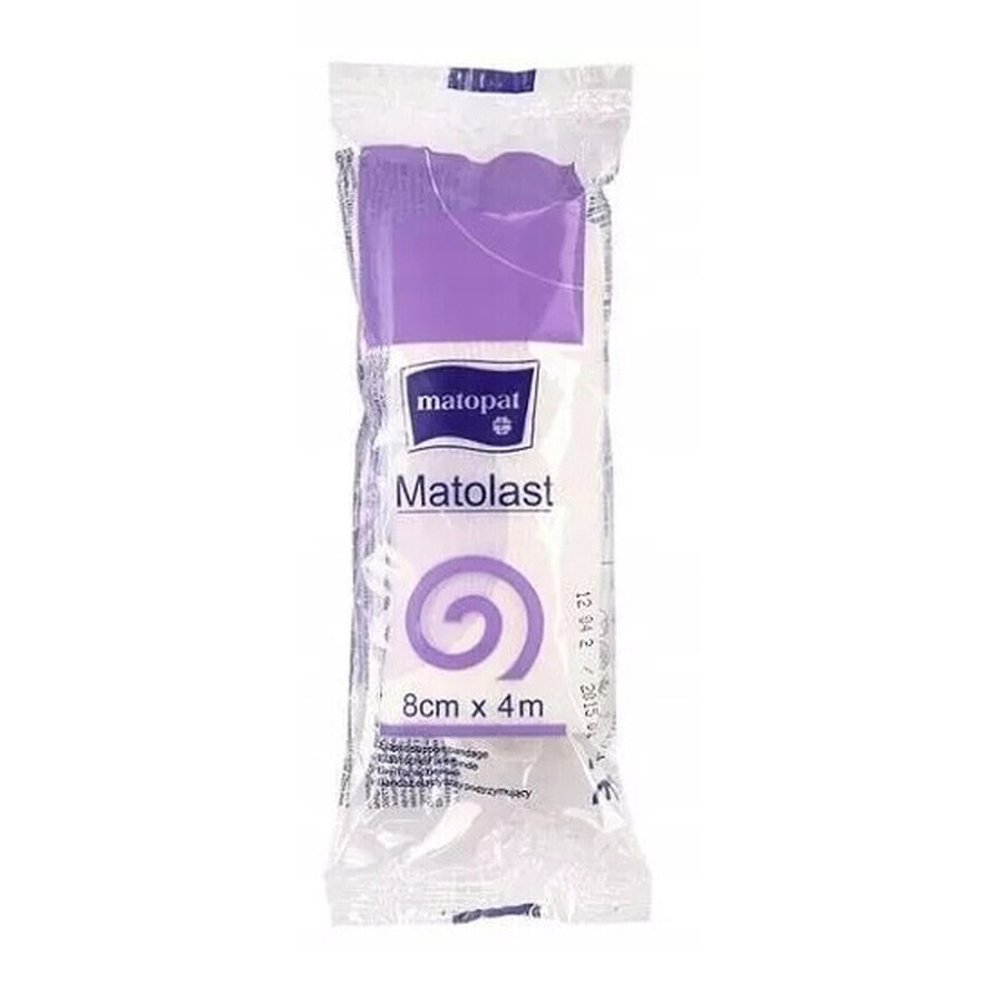 Bandă elastică țesută Matolast, 4m x 8cm, 1 buc