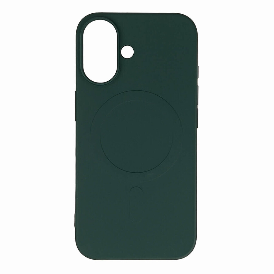 Custodia in silicone liquido MagSafe per iPhone 16 - verde scuro