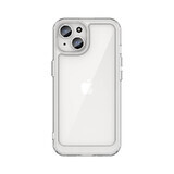 Husă ranforsată cu ramă flexibilă pentru iPhone 15 Plus Outer Space - transparent